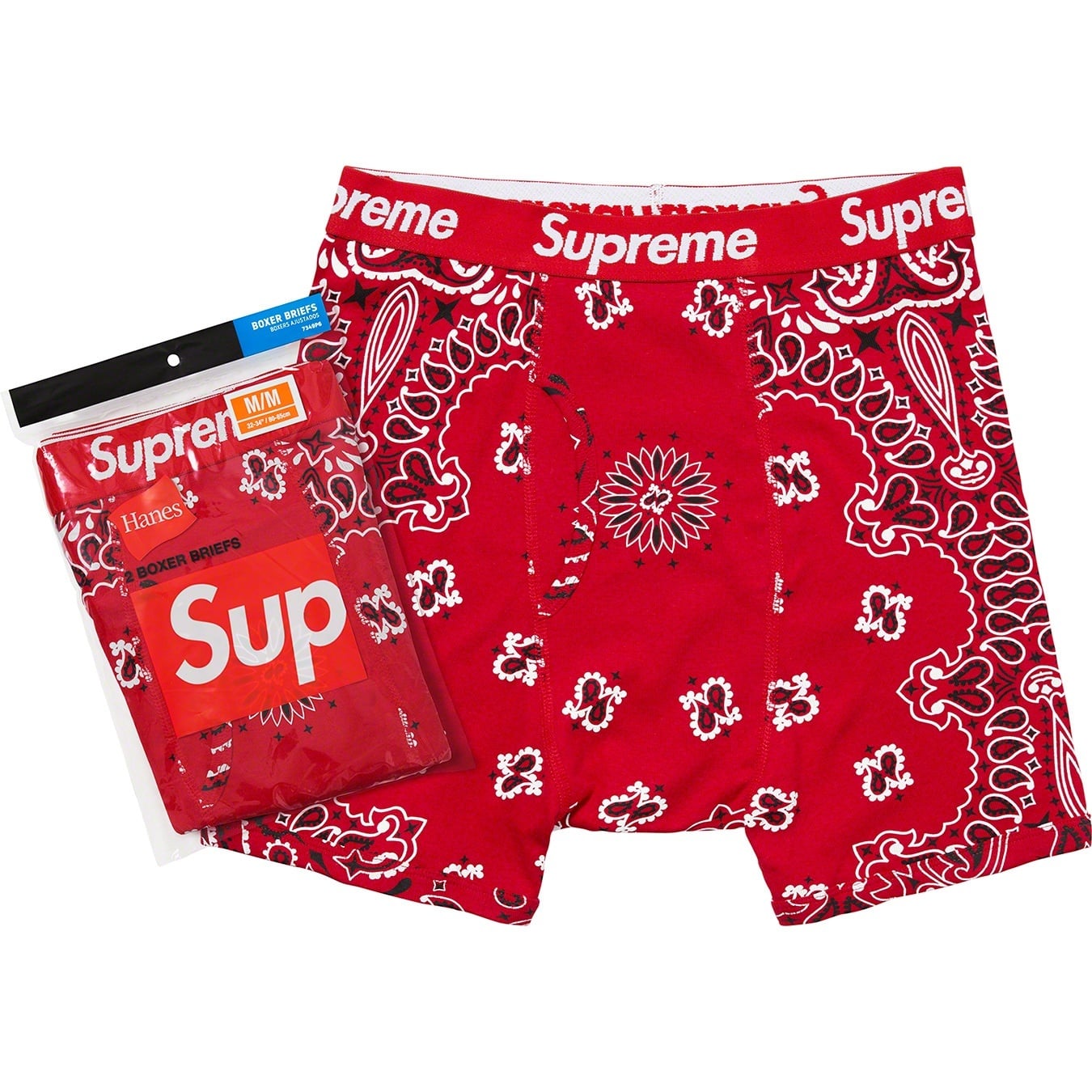 Supreme®/Hanes® Bandana Boxer Briefs (2 Pack) view 2